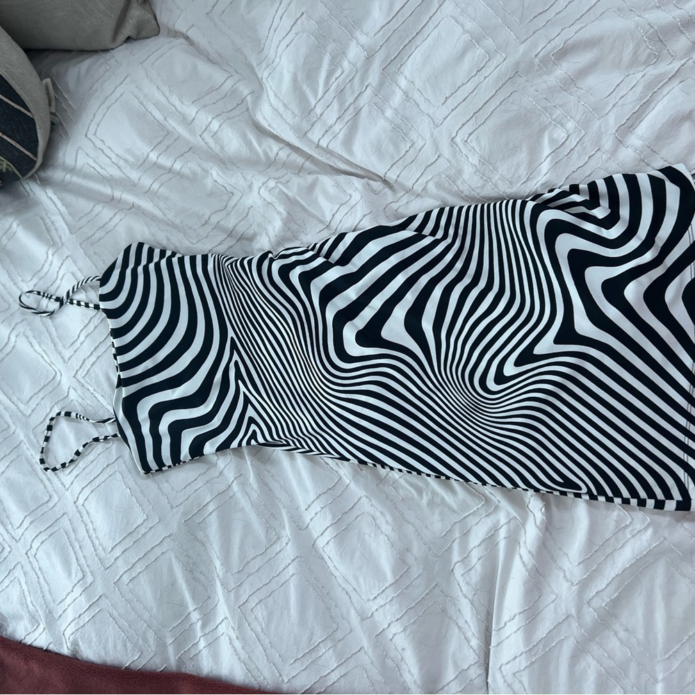 Black and White Striped Dress